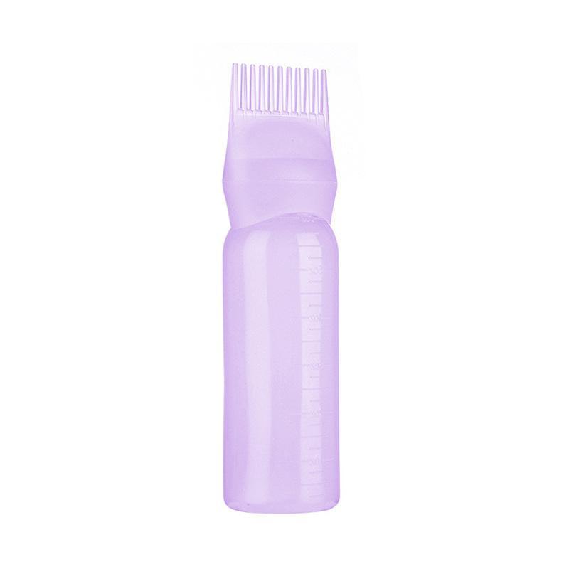 Clear Empty Hair Dye Bottle With Applicator Brush & Scale, Portable Root Comb Applicator Bottle, Professional Hair Colouring Comb, Salon Hair Coloring Styling Tool, Christmas Gift