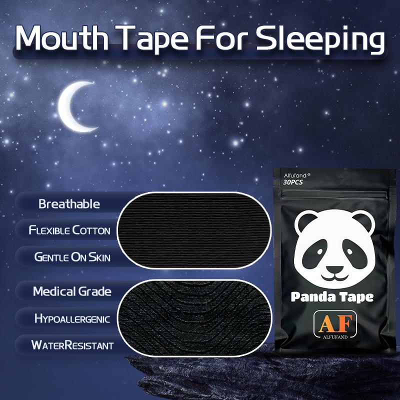 30-Pack Breathable & Elastic Mouth Tape for Anti-Snoring Sleep – Hypoallergenic, Skin-Friendly, Safe & Healthy - Black Friday Christmas