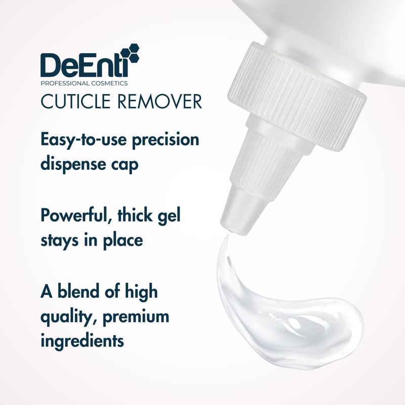 DeEnti Instant Cuticle Remover Gel 8oz, Professional Cuticle Softener with Instant 15-Second Removal, Manicure & Pedicure Supplies