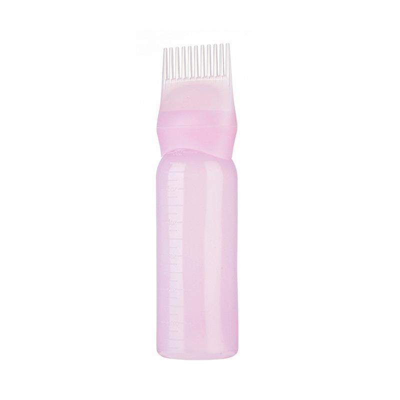 Clear Empty Hair Dye Bottle With Applicator Brush & Scale, Portable Root Comb Applicator Bottle, Professional Hair Colouring Comb, Salon Hair Coloring Styling Tool, Christmas Gift