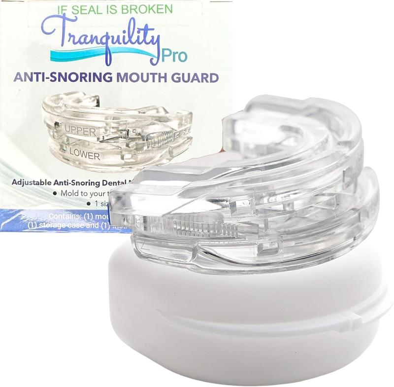 Tranquility PRO 2.0 Anti-Snoring Mouth Guard - Adjustable Mouthpiece - Night Time Teeth Mouth Guard & Sleeping Bite Guard for Bruxism and Stop Snoring - Custom Molding & Adjustability Comfort