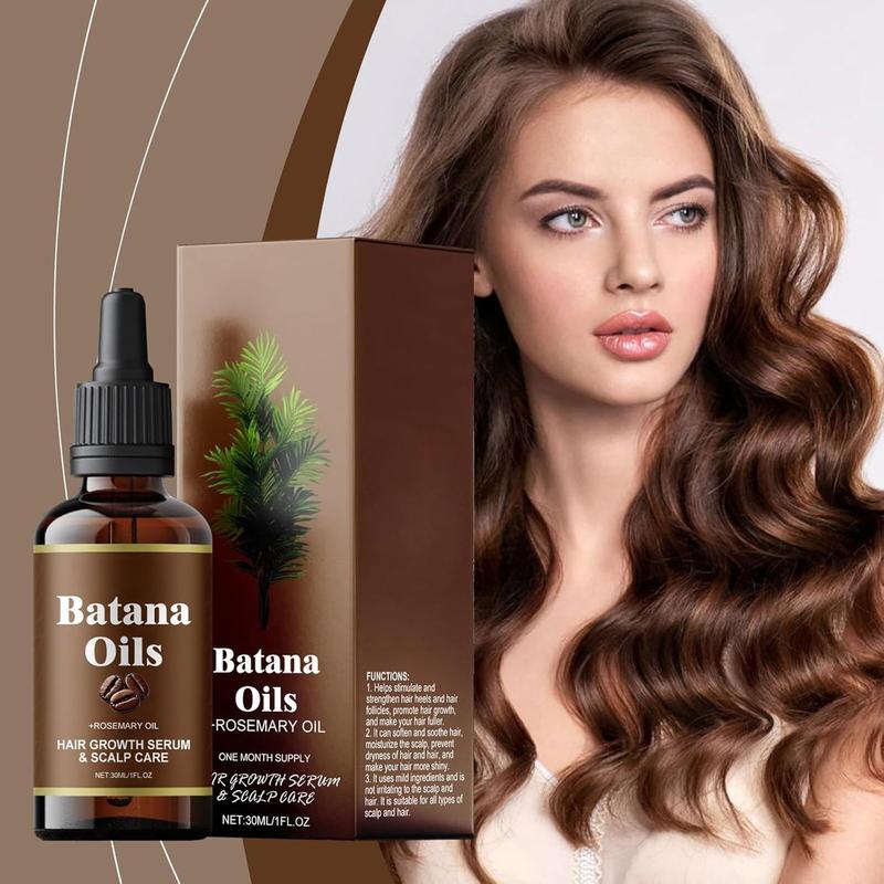 Batana Oil with Rosemary for Hair Growth - Nourish Scalp & Detox for Strong &Healthy Hair, Organic Batana Oil with Rosemary - Reduce Hair Loss & Detox Your Scalp (30 mL) Haircare Rosemary Oil