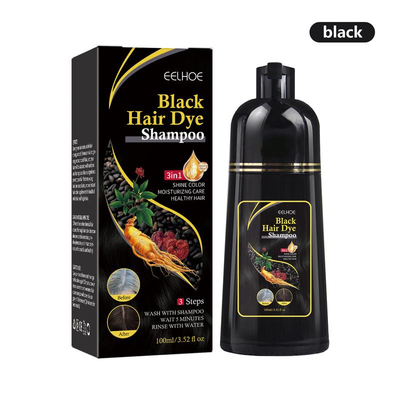 EELHOE 500ml Hair Dye Shampoo Herbal Ingredients MultipleColors Available Haircare Gentle Nourishing Pack Cleanser