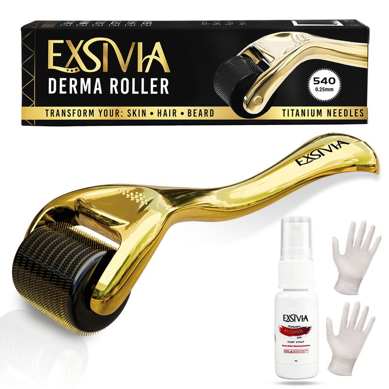 Derma Roller for Face, Beard, and Hair, Titanium Needles - Ideal for Personal Skincare and Hair Care, Suitable for Men and Women