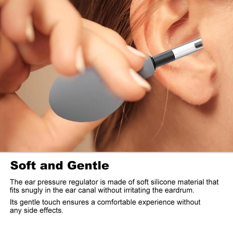 Portable Silicone Inner Ear Pressure Tool, Gentle Manual Ear Massage Tool for Daily Use, Personal Ear Care Supplies, Christmas Gift