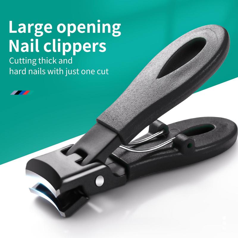 Stainless Steel Nail Clipper, Wide Jaw Nail Cutter for Thick Toenails Fingernails, Finger Toe Nail Trimmer for Men Women, Manicure & Pedicure Tools