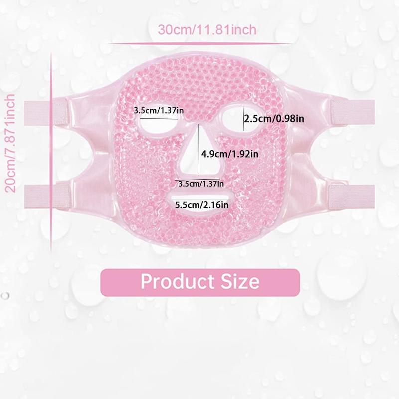 Ice Face Mask with Adjustable Elastic Strap, Multi-purpose Gel Eye Mask Face Mask, Hot & Cold Compress Sleeping Gel Mask, Christmas Gift