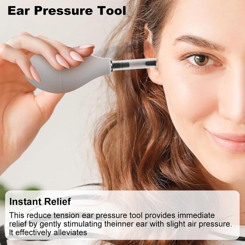 Portable Silicone Inner Ear Pressure Tool, Gentle Manual Ear Massage Tool for Daily Use, Personal Ear Care Supplies, Christmas Gift