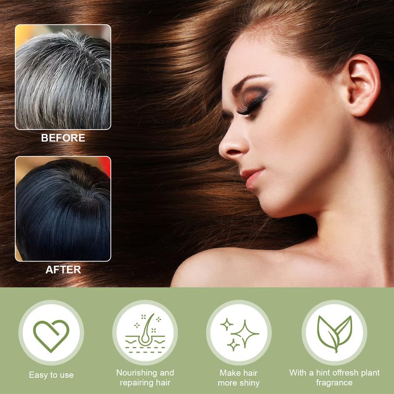 Natural Plant Hair Dye, New Botanical Bubble Hair Dye 30ml 10Packs Box, Pure Plant Extract for Grey Hair Color Bubble Dye, Color Conditioner Shampoo