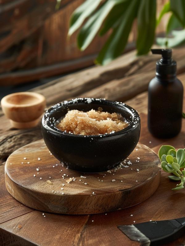 Men's Body Scrub - SANDALO Sandalwood + Shea Butter + Turmeric + Vitamin E Body Scrub for Men