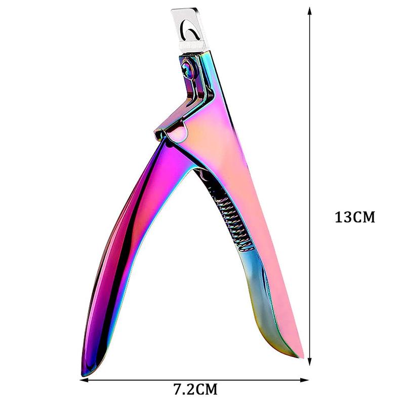 Professional Acrylic False Nail Clippers for Acrylic Nails Nail Tip Cutter Nail Manicure Tool (Rainbow) Nail Care Nail Art