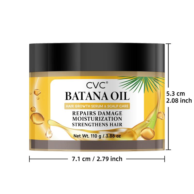 Batana Oil for Hair thicker: Batana Oil Sourced from Honduras - CVC Batana Oil - Thicker Hair for Women & Men, Moisturize Scalp, Restore Dry Damaged Hair 110g 3.88 oz Haircare Repair