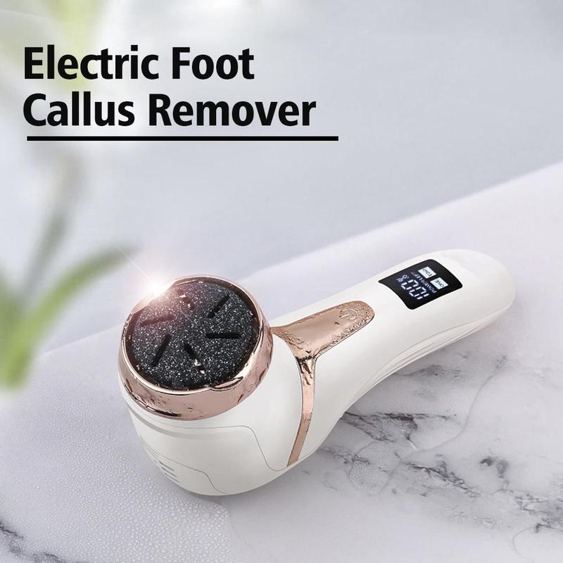 Summer Electric Foot File with LED Display, 1 Set Portable Foot Dead Skin Remover, Portable LED Electric Pedicure Foot File, Foot Calluses Remover, Nail Kit