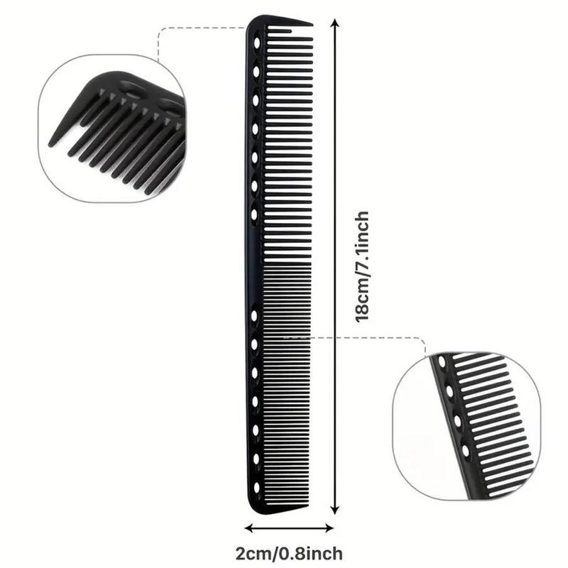 Carbon Fiber Hair Styling Comb, 5 Counts set Heat Resistant Anti-static Hair Comb, Professional Hair Styling Tool for Salon & Barber Shop