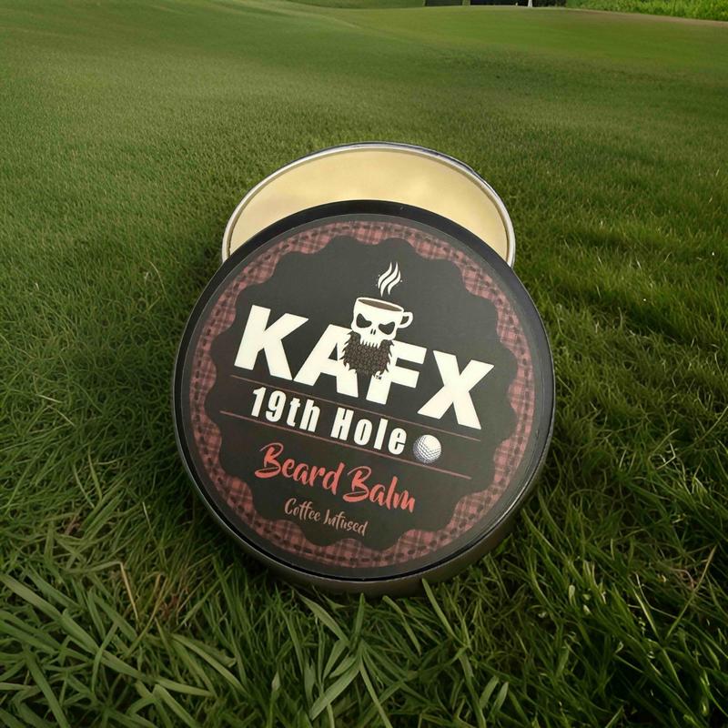 KAFX 19th Hole Coffee Infused Beard Balm Softens Beard and Hydrates Skin Provides Hold Coconut Cocoa