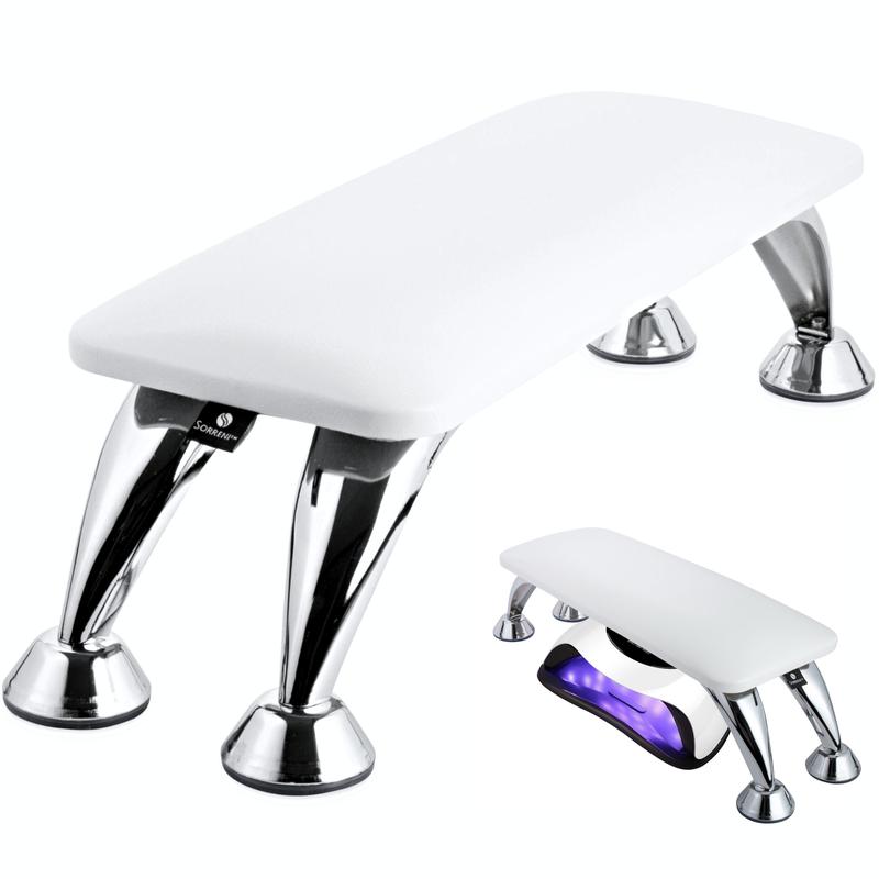 SORRENI Nail Arm Rest for Better Comfort and Stability - White Manicure Nail Art Cutics