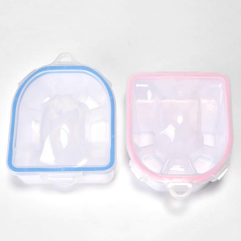 2 PCS Nail Soaking Bowl Nail Art Polish Remove Nail Soaker Tray Manicure Bowl Manicure Spa Nail Soak Bowl Nail Care Nail Polish