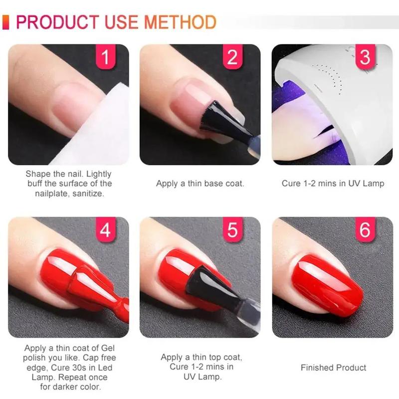 12ML Rubber Base Gel Nail Polish, Semi-permanent Nail Base Coat, Thick Base for Gel Varnish, Nail Art & Nail Polish