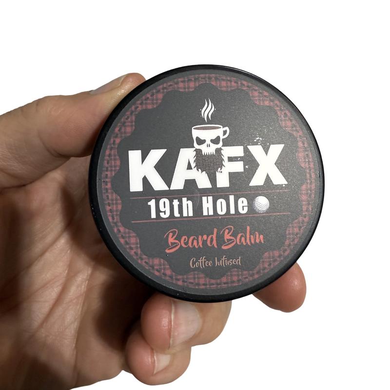 KAFX 19th Hole Coffee Infused Beard Balm Softens Beard and Hydrates Skin Provides Hold Coconut Cocoa