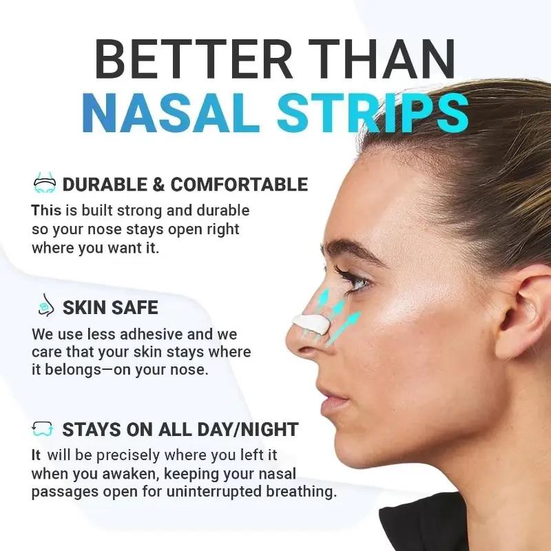 30Pcs Magnetic Nasal strips , Breathing Refill Tabs Pack - Boost Oxygen, Improve Sleep Quality Snoring Solution- Sweat Resistant, Skin Safe Nasal Strips - Extra Strength Snore Stopper