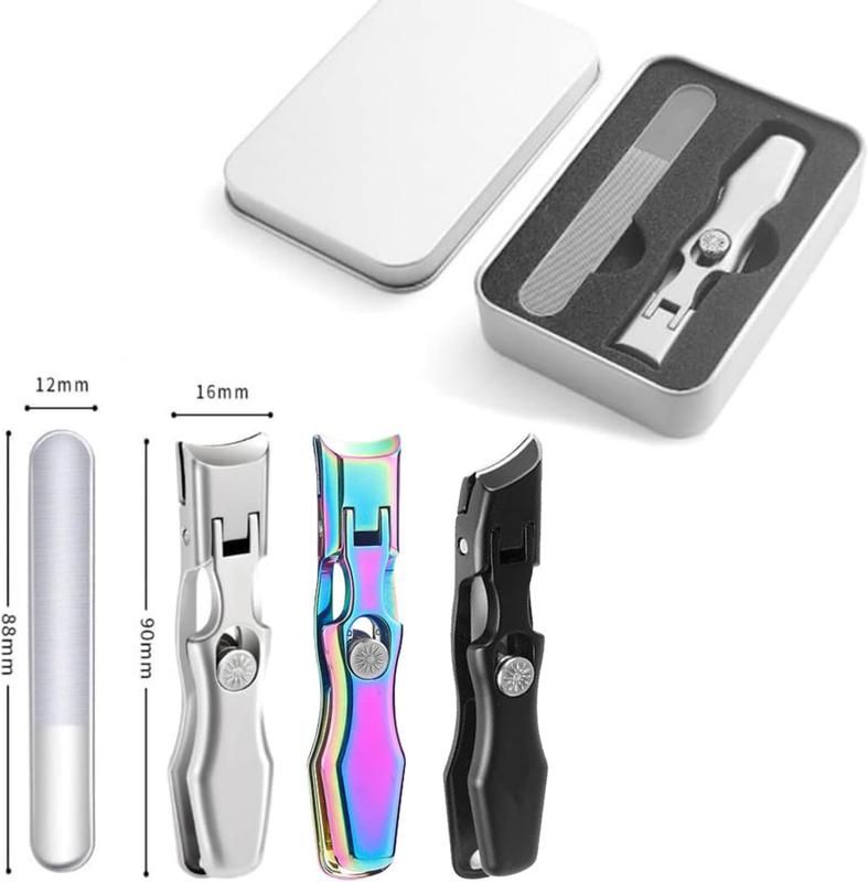 Nail Clippers and Nail Files Set, Ultra Wide Jaw Opening Nail Clipper Set, Ultra SharpStainless Steel Nail Clippers for Tough Nails,Toenail Clippers with Safety Lock,Clippers for FingerNails Toenails, Pedicure, Men &Women  Nail Care Manicure Nail Art