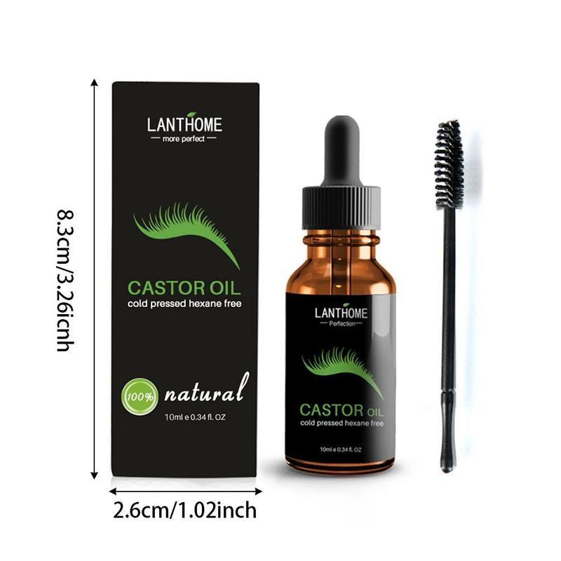 Lanthome Eyelash Serum, Moisturizing Natural Castor Oil, Professional Cold Pressed Eye Lash Extensions Product for Women & Girls,10ml Comfort Skin Care