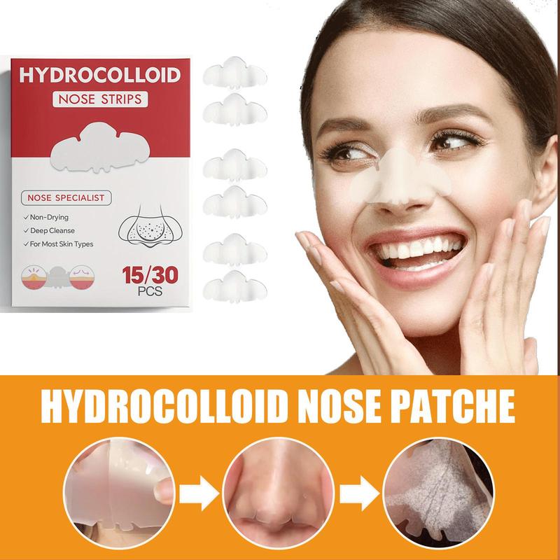 Hydrocolloid Nose Strips, 15pcs 30pcs Gentle Oil Control Nose Strips, Deep Cleansing Nose Pads, Facial Skin Care Products for Women & Men