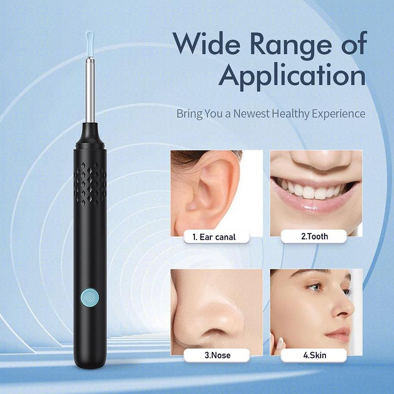 Wireless Visual Ear Pick, 1 Box Rechargeable Ear Wax Removal Kit, Intelligent Ear Wax Remover with Ear Scoop, Ear Cleaning Kit