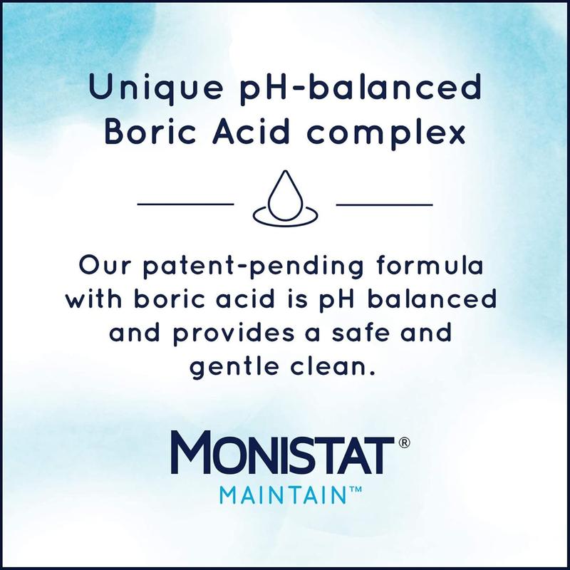 Monistat Boric Acid Feminine Cleanser, Fragrance Free Feminine Wash, 10 Fl Oz, 1 Pack - Comfort