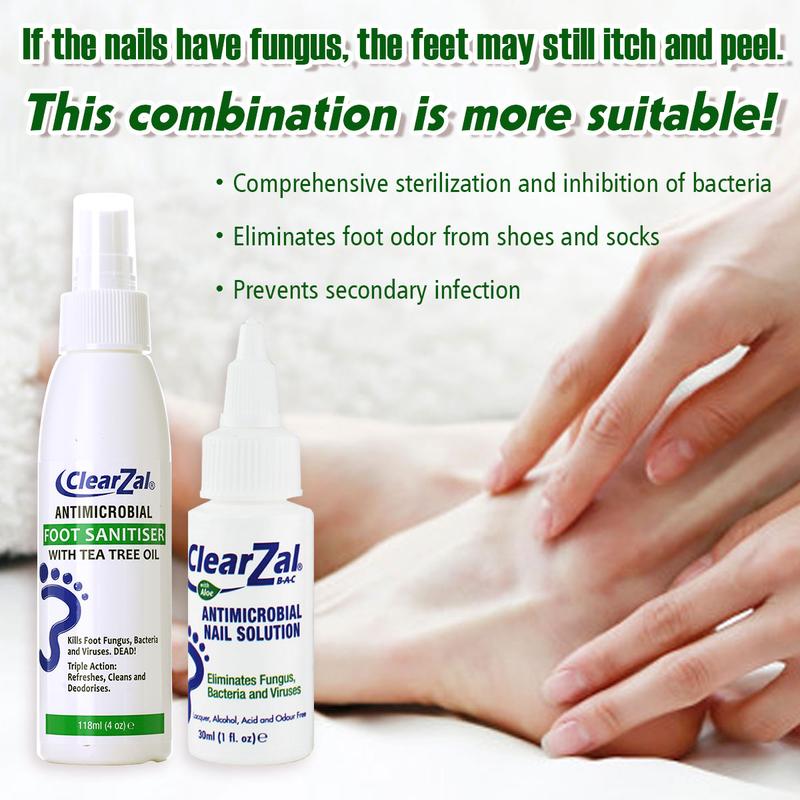 ClearZal Antimicrobial BAC Nail Solution Fungal Nail Treatment 1 Ounce Kills Fungus, Bacteria and Viruses Nail Care