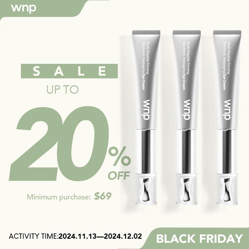 WNP Wrinkle Eraser [Vegan] 3-Pack Massaging Eye Cream | Multi-Peptide Firming and Electronic Massager Comfort Skin Skincare