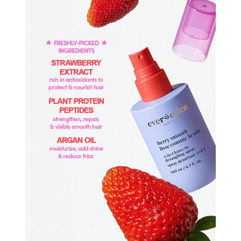 Evereden Kids Happy Hair Trio - Tangle-Free Hair with Plant Peptides - Silicone-Free Shampoo, Conditioner & Detangling Spray - Safe for Ages 3+