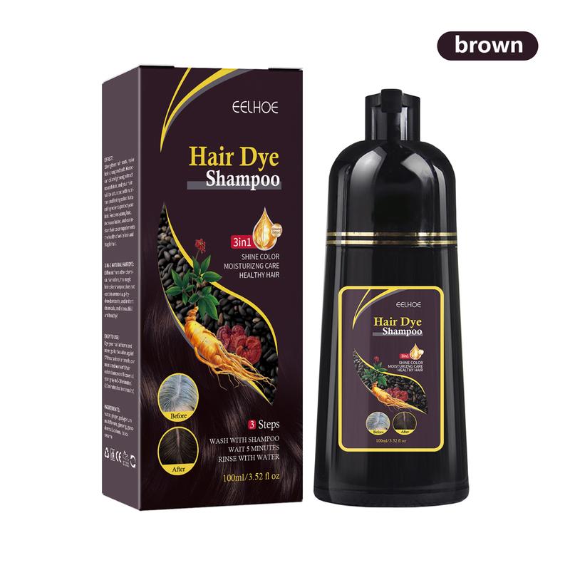 EELHOE 500ml Hair Dye Shampoo Herbal Ingredients MultipleColors Available Haircare Gentle Nourishing Pack Cleanser