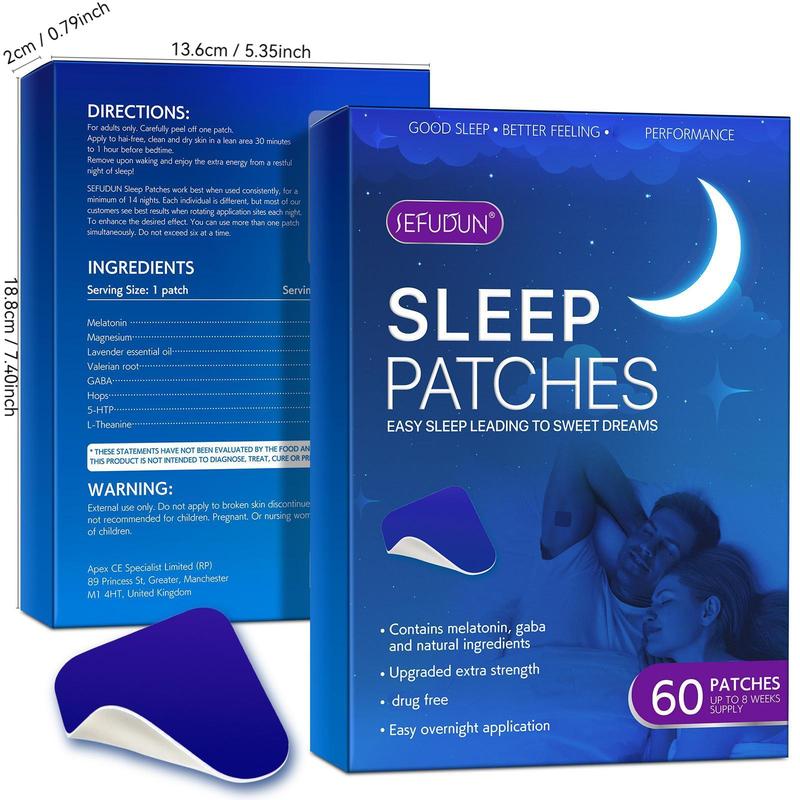 Sleep Patches, 60pcs box Natural Sleeping Patches, Sleep Aid Patches, Stress Relief Patches, Skin Care Tools for Adults