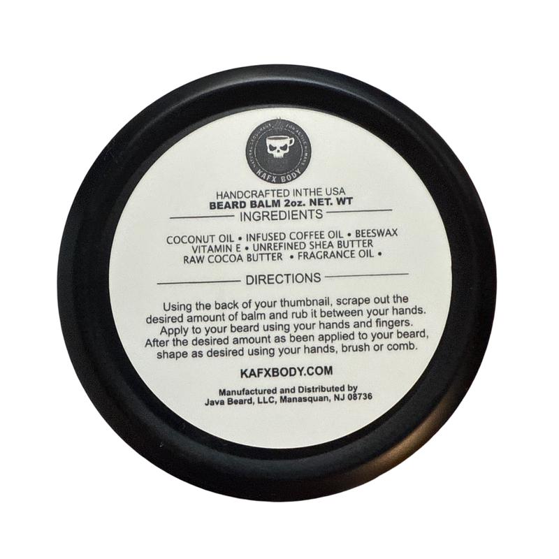 KAFX 19th Hole Coffee Infused Beard Balm Softens Beard and Hydrates Skin Provides Hold Coconut Cocoa