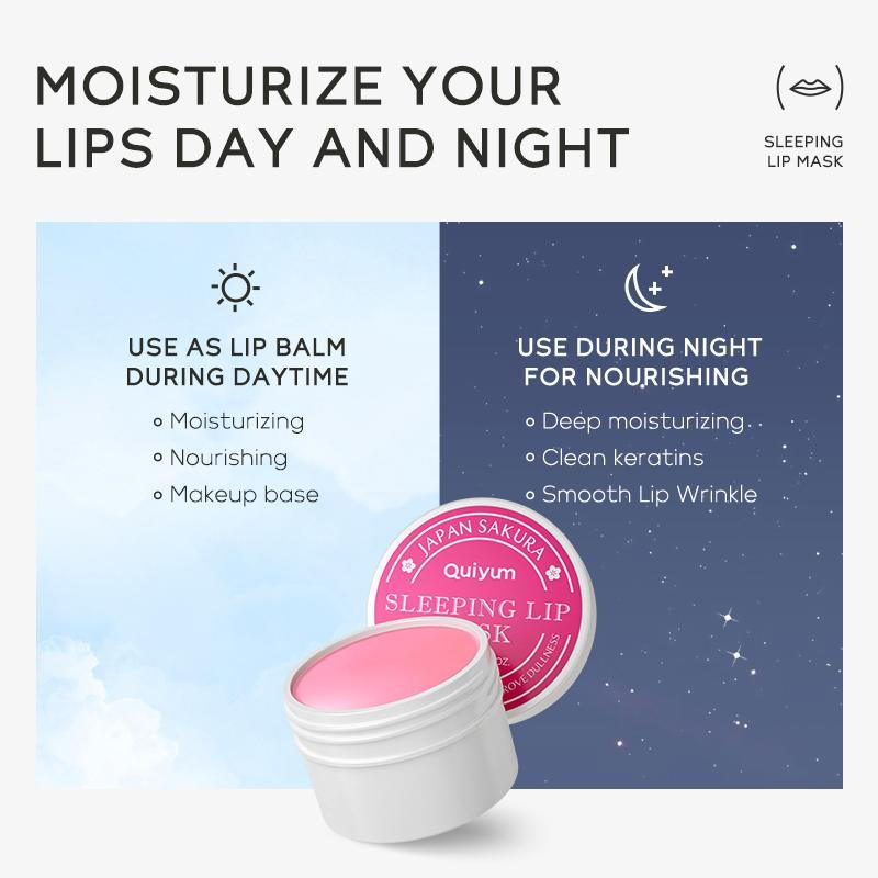 Moisturizing Sleeping Lip Mask, 1 Count Flavored Hydrating Lip Mask, Natural Extract Lip Care Balm, Night Sleeping Lip Mask, Lip Treatment Mask, Daily Lip Skincare Product