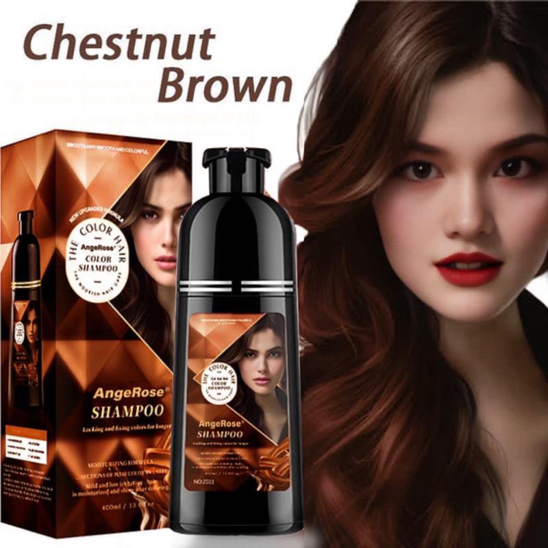 AngeRose Hair Color Shampoo, Instant Grey Hair Coverage, Multi-Color: Wine Red, Chestnut Brown, Nature Black, Perfect Gifts for Women&Men color shampoo 3-in-1 hair