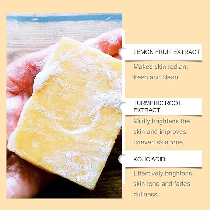 Turmeric Cleansing Care Three Piece Set, Turmeric Cleansing Milk, Turmeric Cleansing Milk, Turmeric Cleansing Soap Cleaner, Turmeric Facial Scrub Pad, Christmas Skincare Cleaning Set Skin Repair Comfort