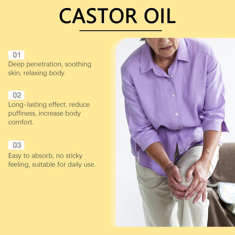 Castor Oil with Frankincense, 1 Box Moisturizing Soothing Body Massage Essential Oil, Body Care Oil for Women & Men, Massage Oil for Daily Use, Christmas, Christmas Gift