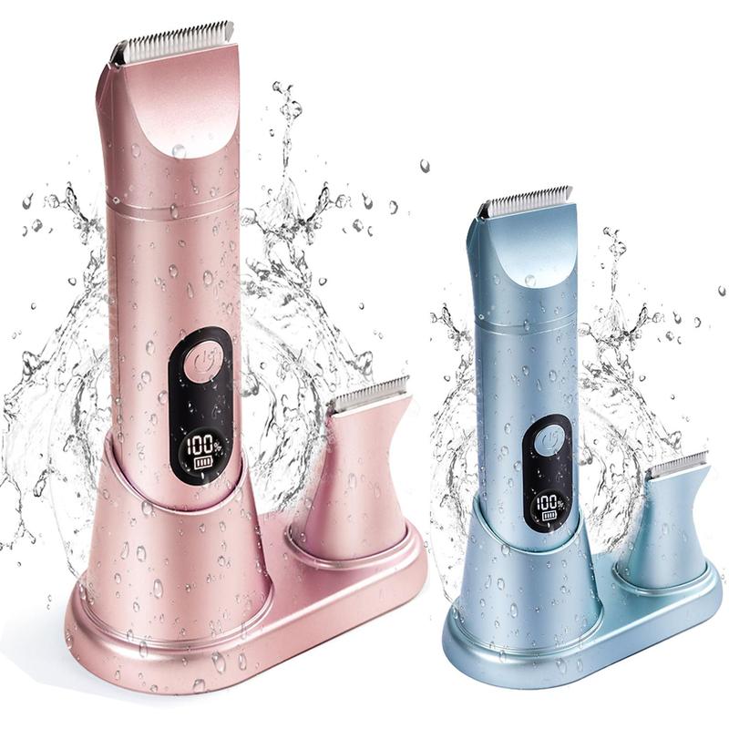 2 in 1 Electric Shaver Trimmer, 1 Box Rechargeable Shaver Machine with LED Display, Detachable Head Shavers, Cordless Wet and Dry Dual Use Hair Removal Tool, Christmas Gift