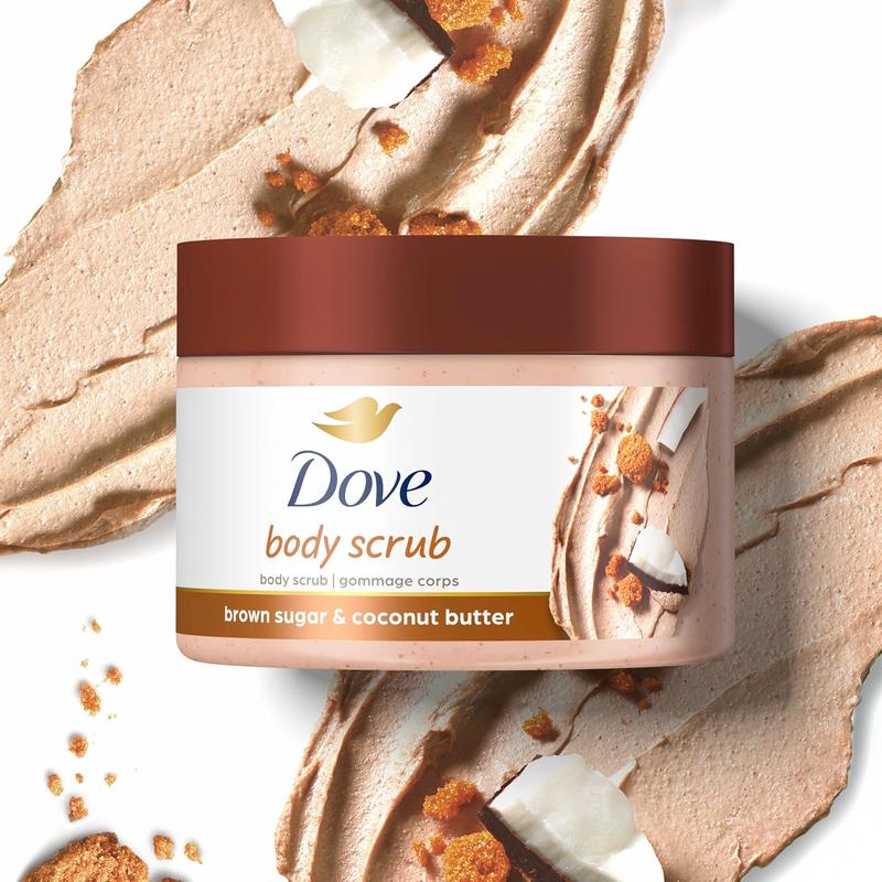 Dove Scrub Brown Sugar & Coconut Butter for Silky Smooth Skin Body Scrub Exfoliates & Restores Skin'S Natural Nutrients 10.5 Oz Unilever