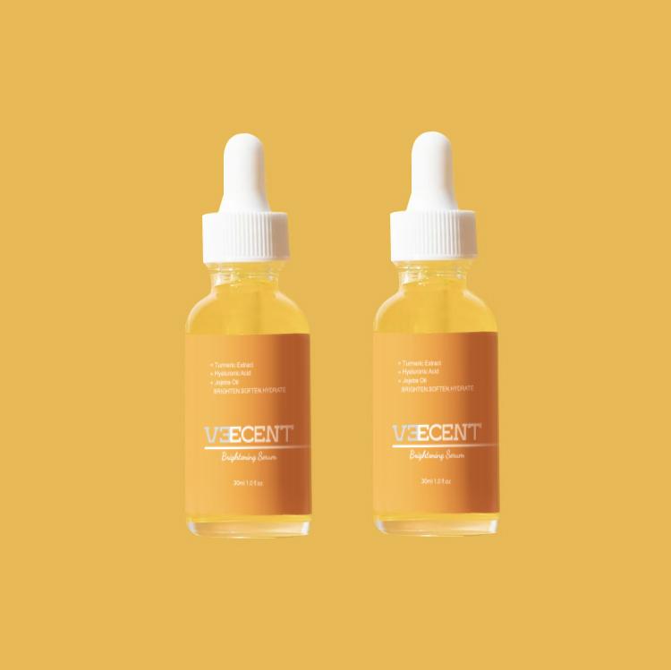 2 pics   pack Veecent Brightening Turmeric Hyaluronic Acid Serum-Brighten + Hydrates Hydrating Moisture