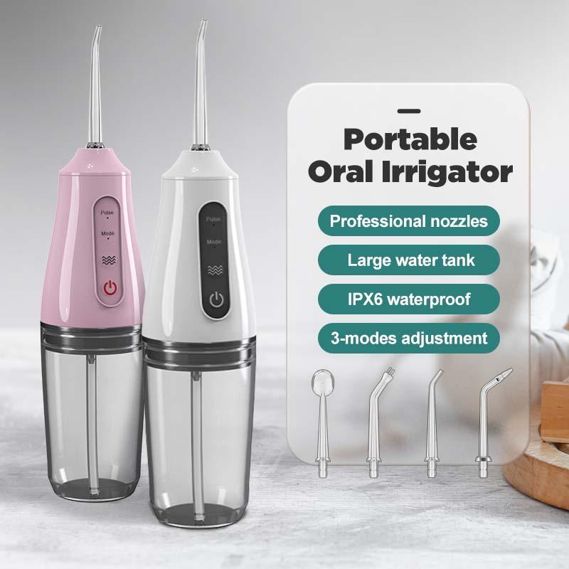 Portable Electric Oral Irrigator, 1 Box Rechargeable Water Flosser & Accessories, Waterproof Electric Oral Irrigator for Teeth Cleaning