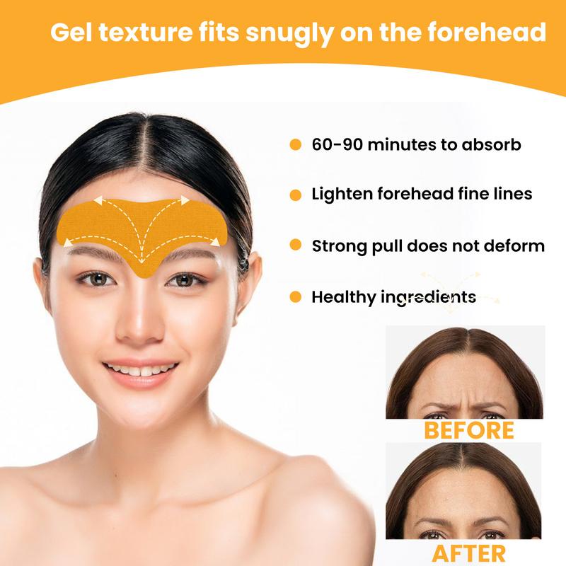 40pcs set Forehead Wrinkle Patch, Look Reduced, Hydrates Skin, Improve Skin Elasticity, Repair Damaged Stratum Corneum Barrier, Improves Collagen Production