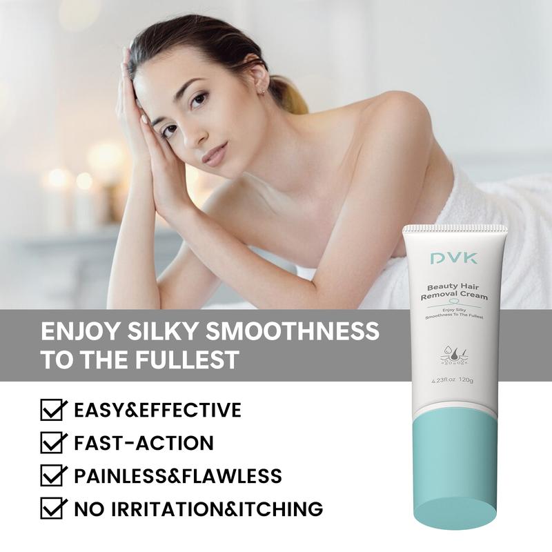 DVK Hair Removal Cream,  4.23Oz 120g For Women and Men, Painless Bikini, Legs, Arms, Underarms, Armpit, Painless Body Depilatory Foam