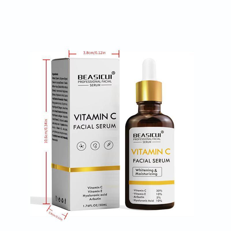 Vitamin C Facial Brightening Serum, Moisturizing Facial Essence, Hydrating Nourishing Skin Care Serum, Face Serum for Women and Men All Skin Types