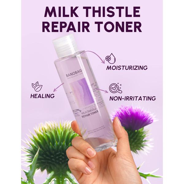 BANOBAGI Milk Thistle Repair Toner - Official Product Face Moisturizer Hydrating Toner with Burdock Root for Sensitive Skin (6.76 fl oz)