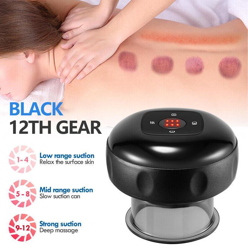 Electric Suction Cupping Set, Smart Cupping Machine, 12 Gear Temperature Control Smart Timing Suction Cup Neck Shoulder Massager