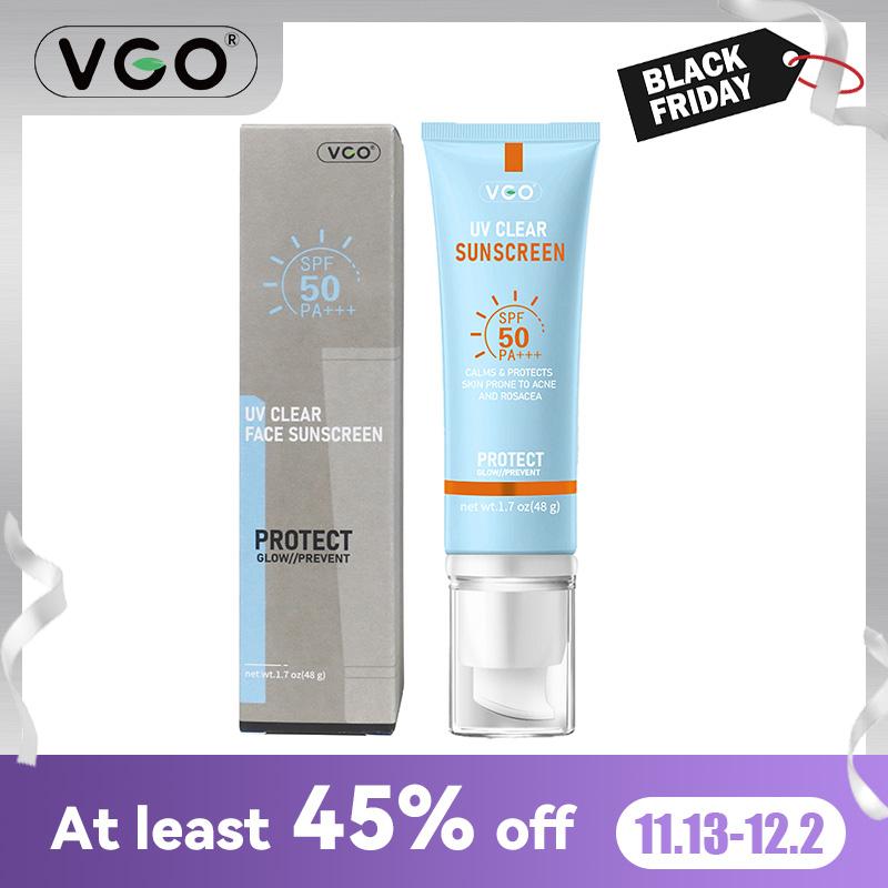 VGO Moisturizing Sun Cream SPF 50 PA+++ 48g Facial Skincare Sunscreen Makeup-B Case Lactic