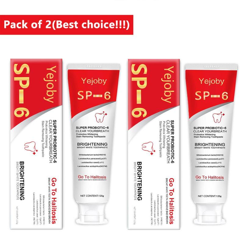 Probiotic Sp-6 Toothpaste, Sp-6 Brighten Toothpaste, SP 6 Toothpaste,Fresh Breath, Sp-6 Toothpaste 4.2 oz